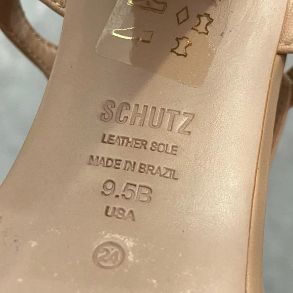 New! Schutz Kelsie Platform Leather Strappy Heeled Sandal Size 9.5 - Picture 6 of 7